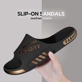 *มีไซส์ใหญ่จัมโบ้* รองเท้าแตะแบบสวม ทรงสปอร์ตสไตล์เท่ห์ ใส่ไ…
