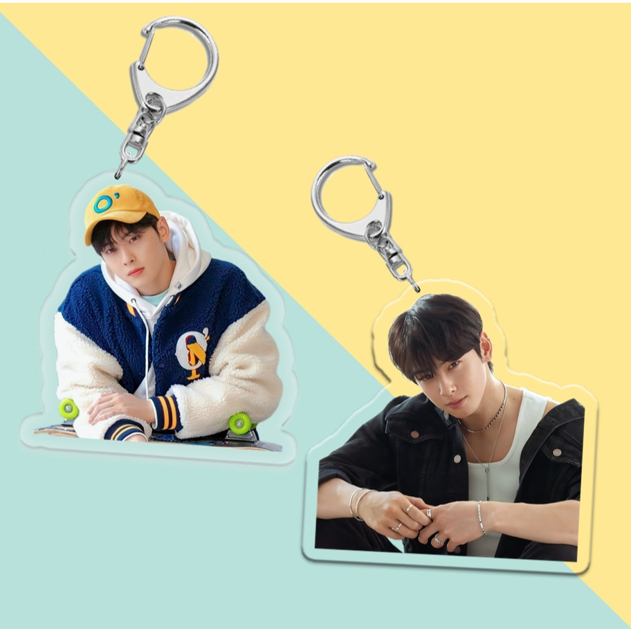 Uni.fun CHA EUN WOO พวงกุญแจอะคริลิค จี้กระเป๋า KPOP