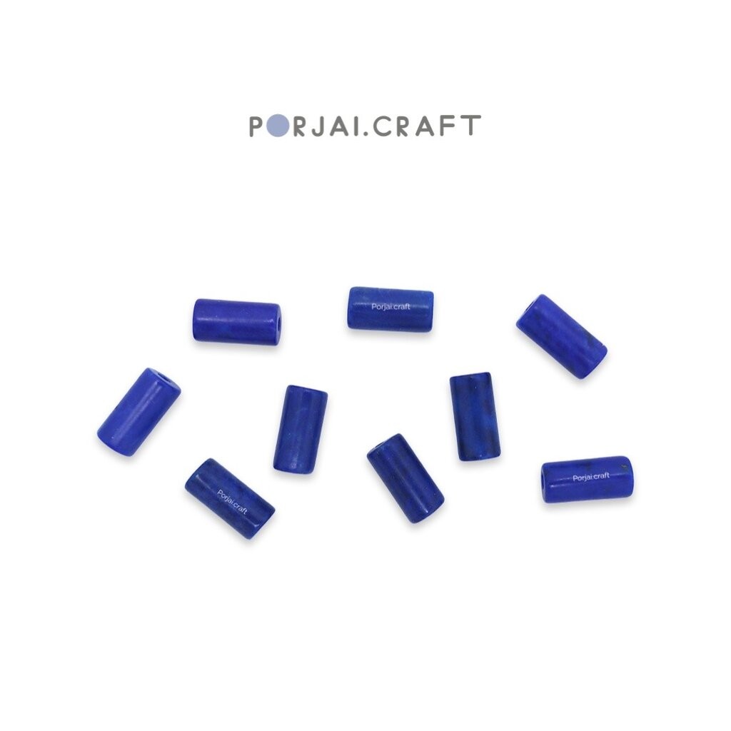 Lapis Lazuli Tube Beads ลูกปัดลาพิส