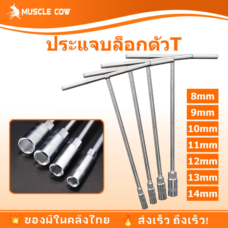 ประแจตัวทีเบอร์ ประแจตัวทีแบบยาว CR-V (ขนาด 8, 10, 12, 14) ด้ามบล็อกตัว T