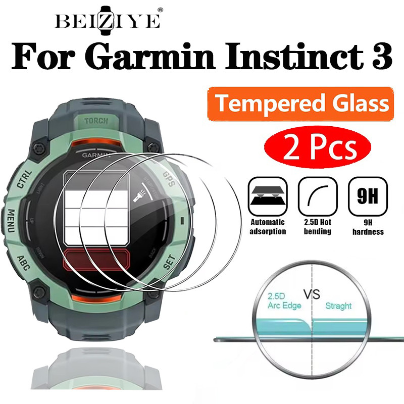 2/4pcs ป้องกันหน้าจอสําหรับ Garmin Instinct 3 Solar 50MM Scratch proof HD ป้องกันสําหรับ Garmin Inst