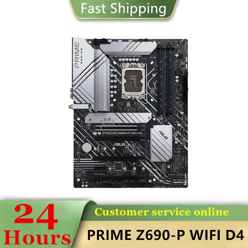 PRIME Z690-P WIFI D4 เมนบอร์ดใช้เดิม LGA 1700 LGA1700 DDR5 128GB M.2 NVME USB3.0 SATA3 เดสก์ท็อปเมนบ