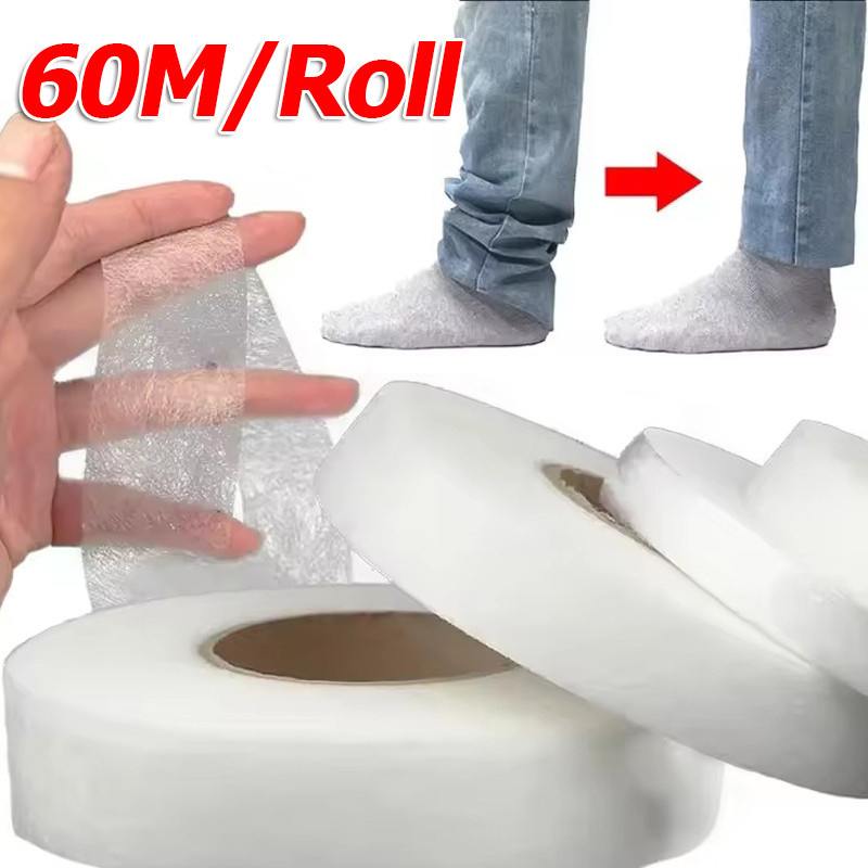 60m/ม้วนสองด้านกางเกงไม่ทอ Hem เทป/กางเกงขอบ Shorten เทป DIY เสื้อผ้าจักรเย็บผ้าเครื่องมือ
