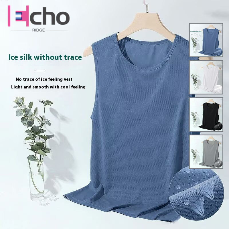 Echo Ridge Cool Summer เสื้อกล้ามแขนกุดคอกลมสําหรับผู้ชายสําหรับออกกําลังกาย