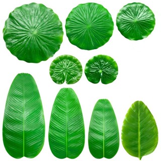 ใบตองปลอม/ใบบัวปลอม พลาสติก ตกแต่งบ้าน #O-0033