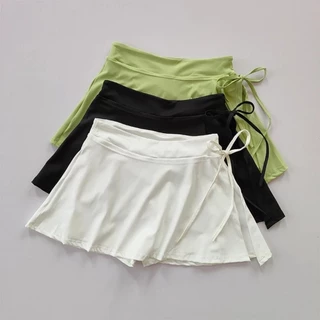 Trendyzone กระโปรงสั้น PVA สีพื้น สําหรับออกกําลังกาย เล่นโยคะ
