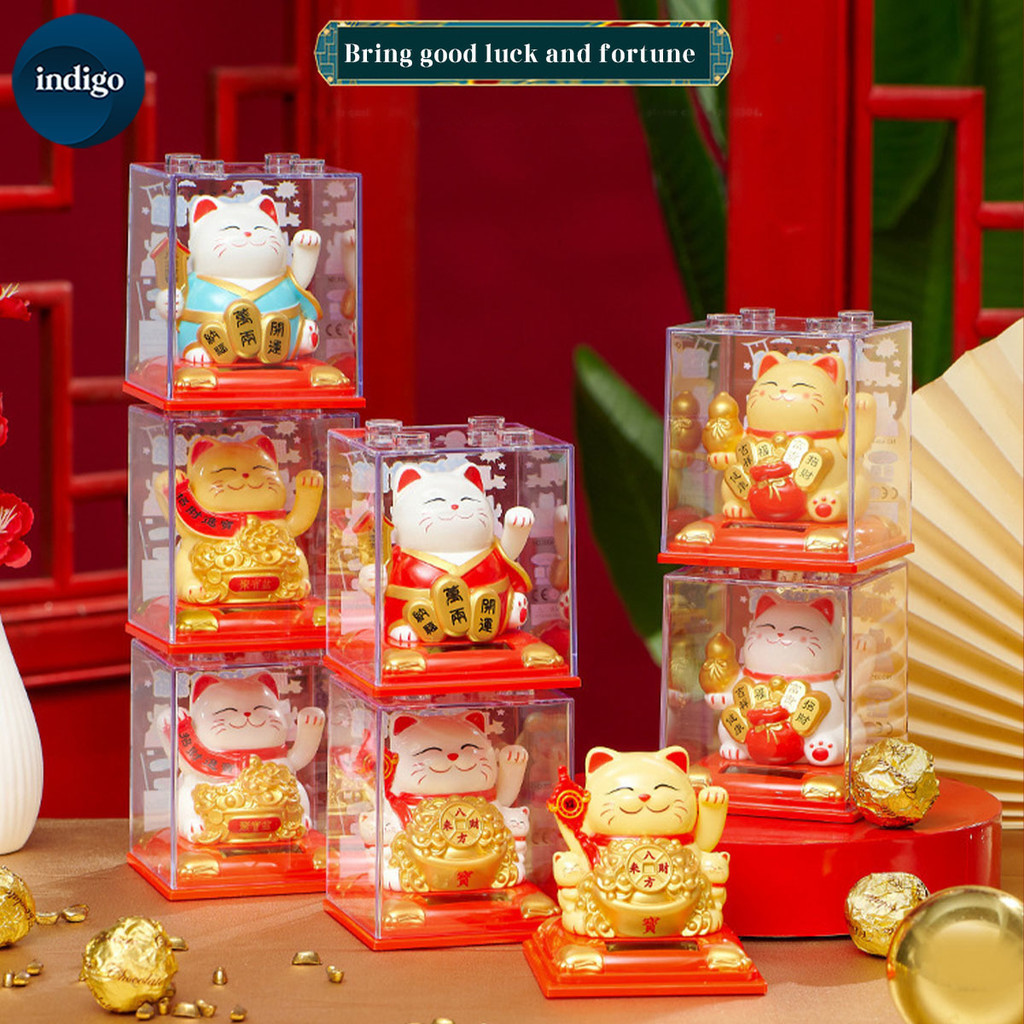 แมวกวัก แมวกวักนำโชค พลังงานแสงอาทิตย์ น่ารัก แต่งบ้าน ไม่ซีดจาง ติดทนนานและเหมือนใหม่ แข็งแรงทนทาน