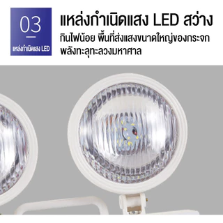 MonQiQi COD โคมไฟฉุกเฉิน ไฟฉุกเฉินไฟดับ LED สำรองไฟได้ถึง 12 ชม.