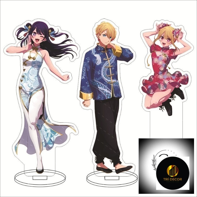 Standee รุ่น Hoshino Ai KeyChain Oshi No Ko Hoshino Rubii Hoshino Akuamarin โต๊ะทํางานตกแต่งมุมศึกษา