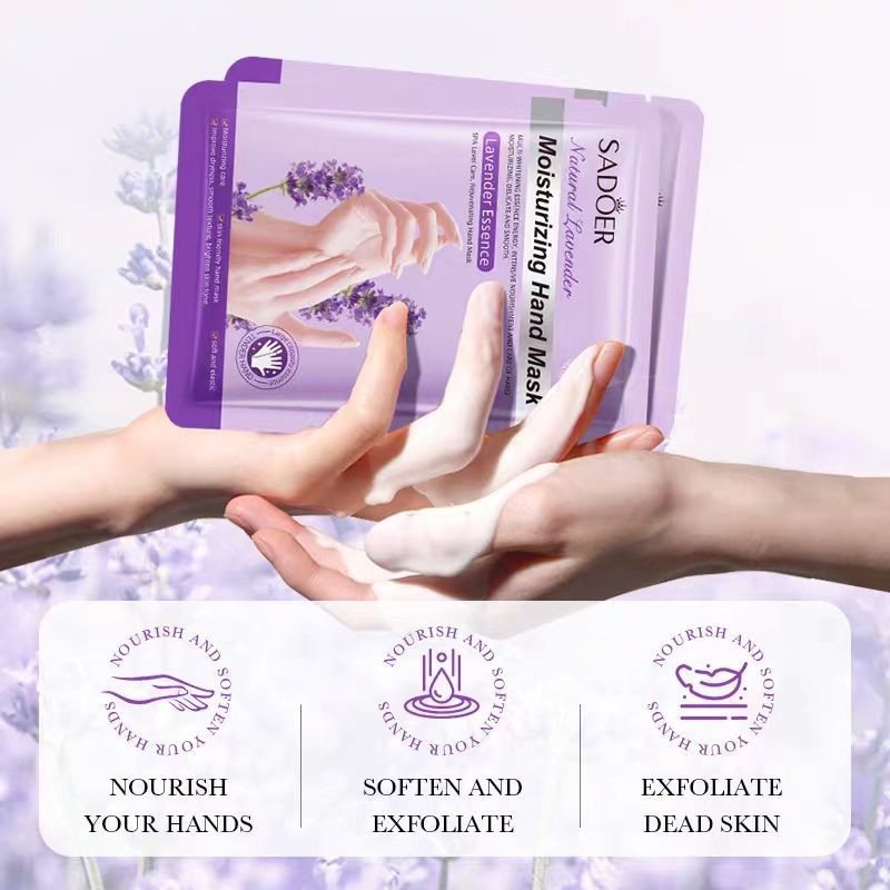มาส์กมือลาเวนเดอร์ ให้ความชุ่มชื้น ฟื้นฟูผิวมือ