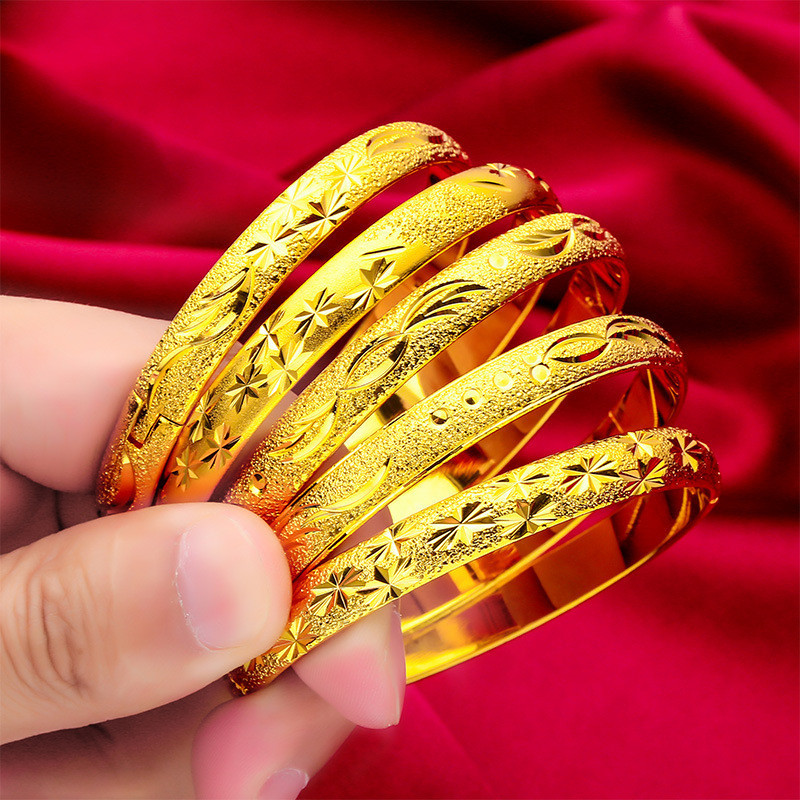เครื่องประดับ สร้อยข้อมือทองเหลือง ชุบทอง สไตล์เวียดนาม สําหรับผู้หญิง