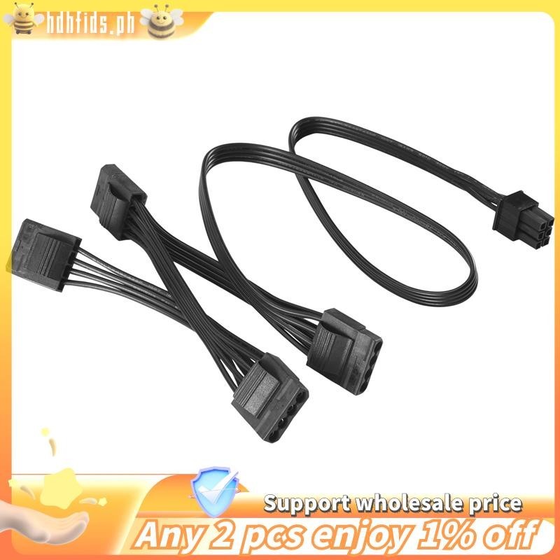 -6Pin ถึง 4 Molex Modular Power Supply สาย 6Pin ถึง 4 IDE สําหรับ CORSAIR RM1000X RM850X RM750X RM65