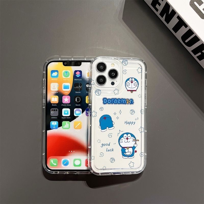 เคสโทรศัพท์มือถือใส แบบนิ่ม ลายแมว Jingle กันกระแทก สําหรับ IPhone11 12 13Pro MAX 14 15Pro MAX X XR XS MAX 7 Plus 8 Plus 12Pro