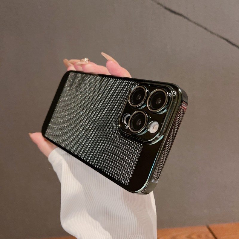 การกระจายความร้อนbreathable Hardกันกระแทกเคสโทรศัพท์สําหรับiPhone 16 15 14 13 12 11 Pro Max 13 Mini XS XR X 8 Plus Anti-Fallกล้องElectroplatingเคสโทรศัพท์ฝาครอบ - รูปที่ 2