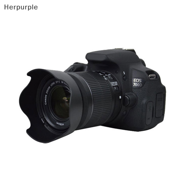 เลนส์ฮู้ด EW-63C 58 มม. ew63c สีม่วง สําหรับ Canon EF-S 18-55 มม. f/3.5-5.6 IS STM 700D 100D 750D 760D TH