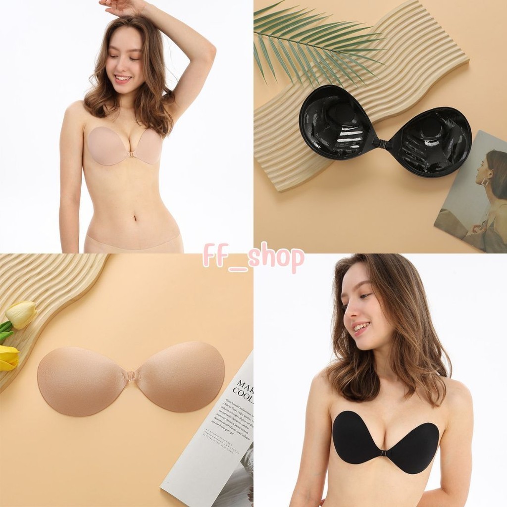 🛒FF.shop🛒 บราปีกนกทรงกลม ดันทรง ฟองน้ำหนาพิเศษ พร้อมสายใส #BRA002