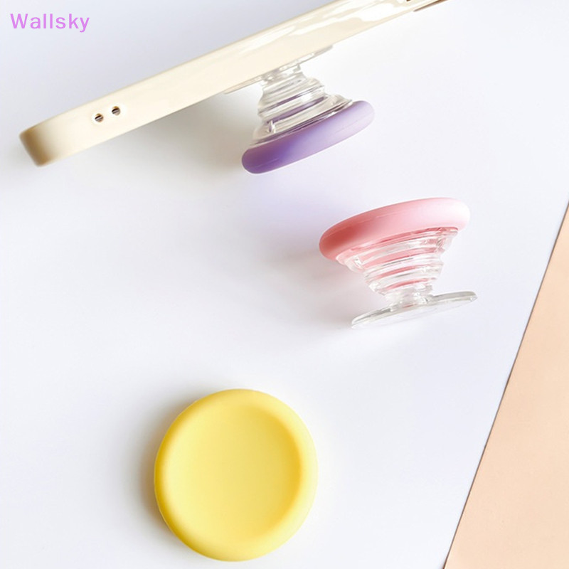Wallsky&gt; ที่วางโทรศัพท์ ซิลิโคน สากล Android สมาร์ทโฟน ที่มีสีสัน จับนิ้ว ขาตั้งโต๊ะ สําหรับ IPhone Samsung Xiaomi Huawei อย่างดี