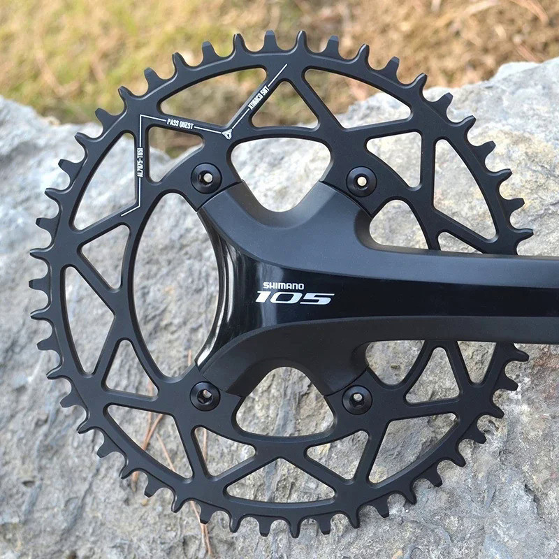 PASS QUEST 110BCD 4 Bolt Bike Chainring แคบกว้าง Chainring สําหรับ SHIMANO 105 R2000 R3000 R9100 R47