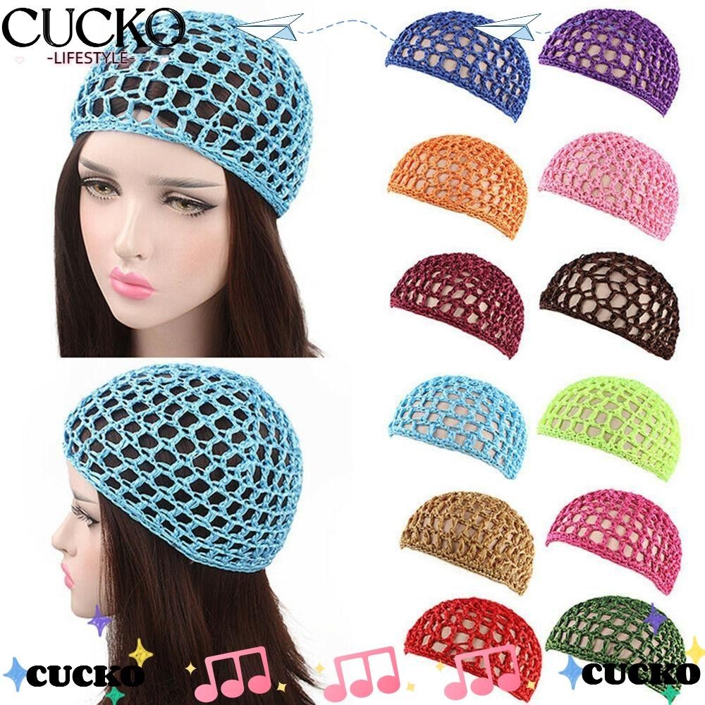 Cucko หมวกคลุมผม ผ้าโพกหัว ผ้าถักโครเชต์