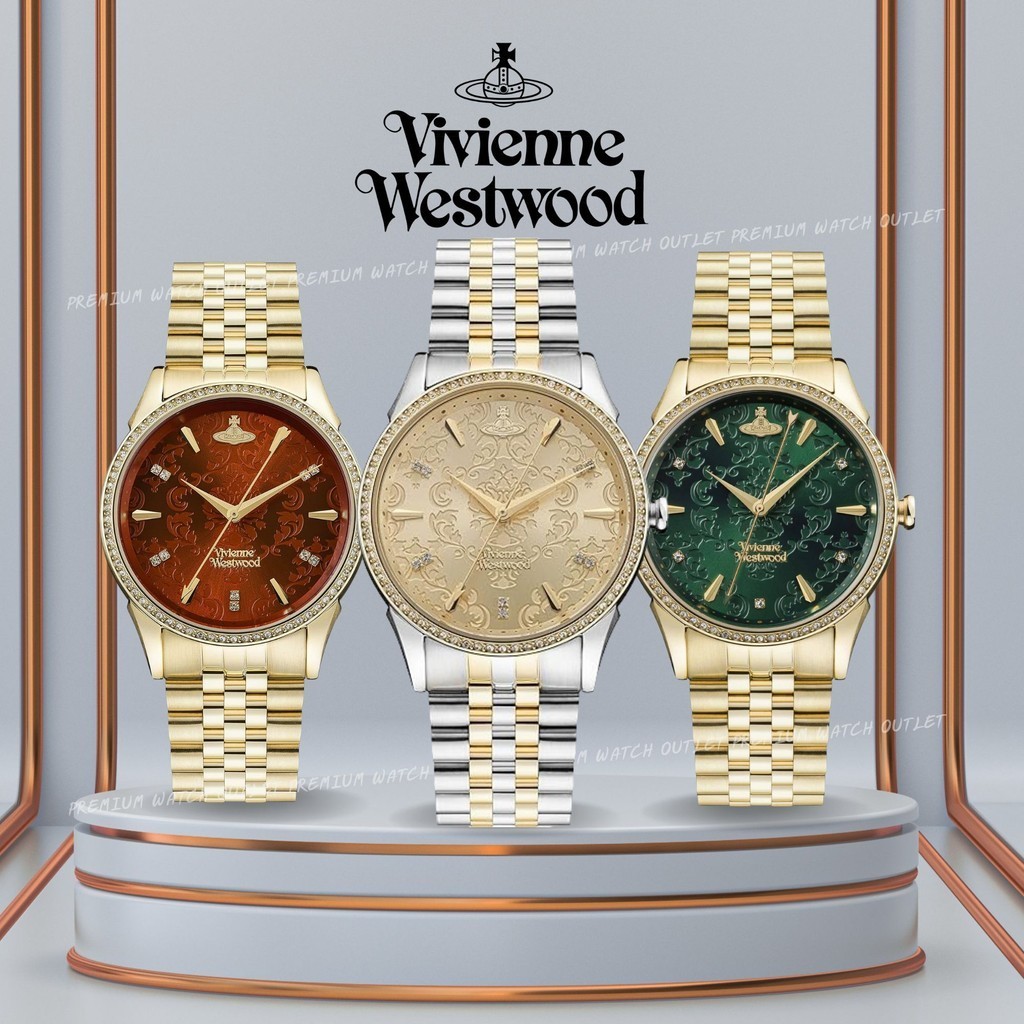 OUTLET WATCH นาฬิกา Vivienne Westwood นาฬิกาข้อมือผู้หญิง นาฬิกาผู้หญิง แบรนด์เนม  Brandname รุ่น VV208RDGD