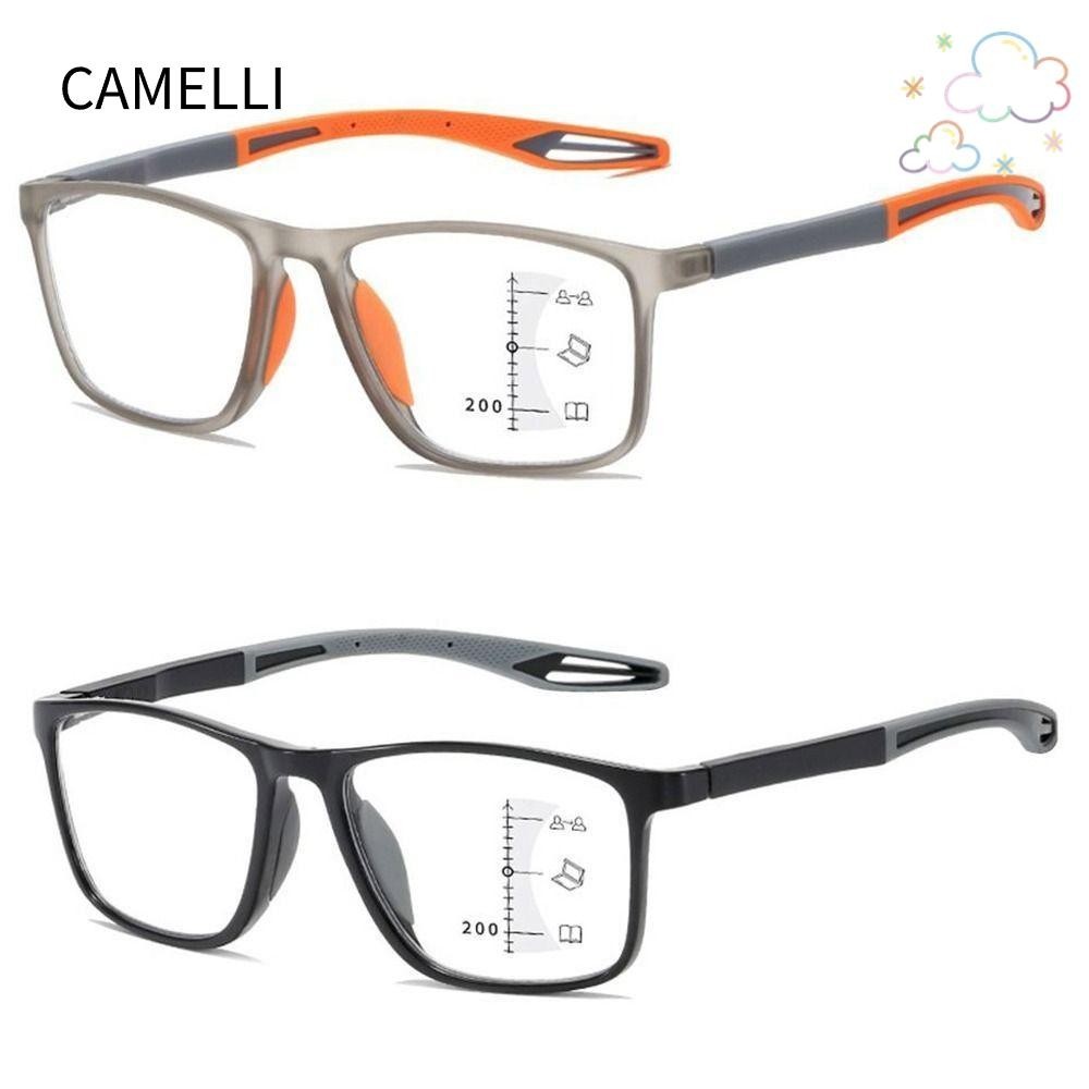 Camelli เบาพิเศษ แว่นตา ผู้ชาย ผู้หญิง โปรเกรสซีฟ หลายโฟกัส กรอบแว่นตา สายตายาว เรียบง่าย