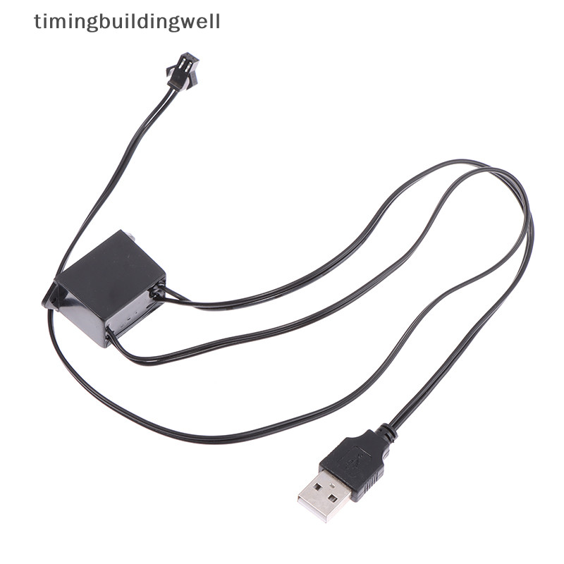 Twth 5V USB Adapter Driver 1-5M El Wire Electroluminescent Light Controller อินเวอร ์ เตอร ์ QDD