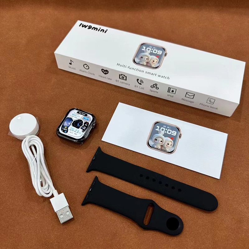 2024ใหม่ i watch สมาร์ทวอทช์9มินิ ผู้หญิงหน้าจอ41mm HD โทรอัตราการเต้นของหัวใจ BT นาฬิกาอัจฉริยะ iw9