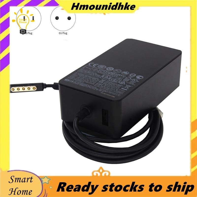 [Hmou ] 12v 3.6A 45W Charger สําหรับ Surface Pro 1 Pro 2 RT Windows 8 Power Adapter 1601 1536 1514 Charger Fast Charge