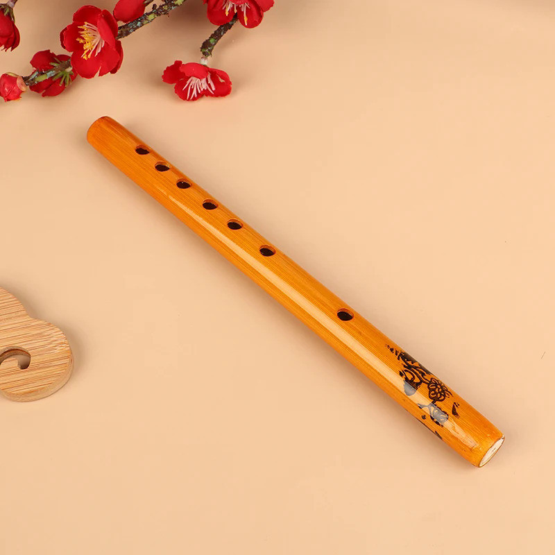 Chinese Traditional 6 Holes Bamboo Flute Instrument Vertical Flute Clarinet Student Musical Instrume