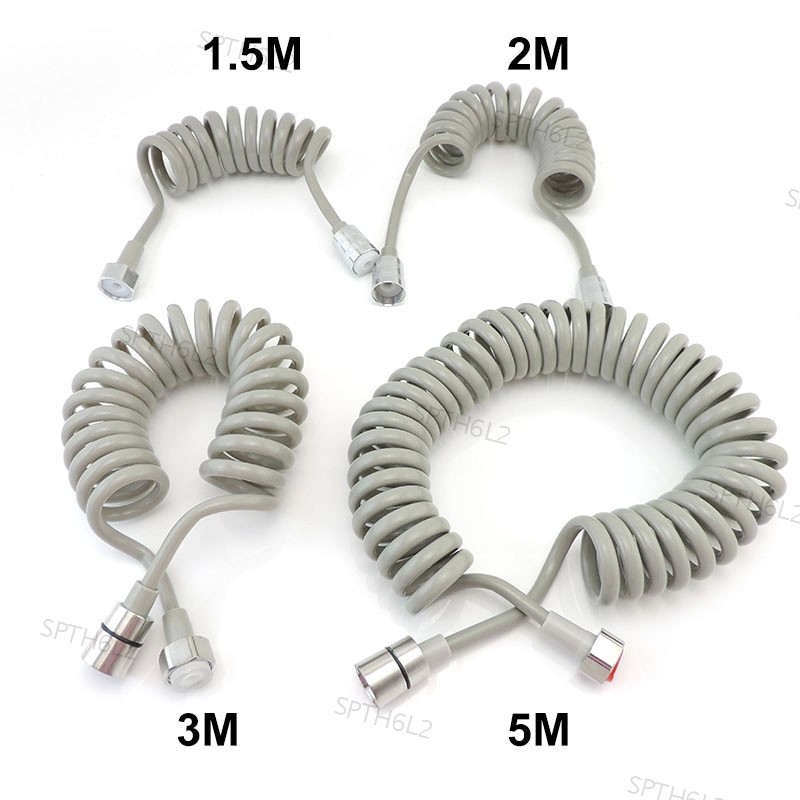 พลาสติกน้ําห้องน้ํา Bidet Sprayer ยืดหยุ่นฤดูใบไม้ผลิหัวฝักบัวท่อหลอดโทรศัพท์ท่อนุ่มอุปกรณ์ห้องน้ํา TH6L2