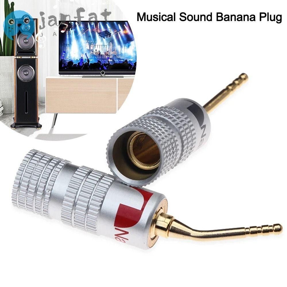 Janfat Musical Sound Banana Plug, สําหรับสายลําโพง Nakamichi Banana Plug, Banana Connectors ปลั ๊ ก Jack Pin สกรูประเภทลําโพงเครื ่ องขยายเสียงลําโพงสายเชื ่ อมต ่ อ