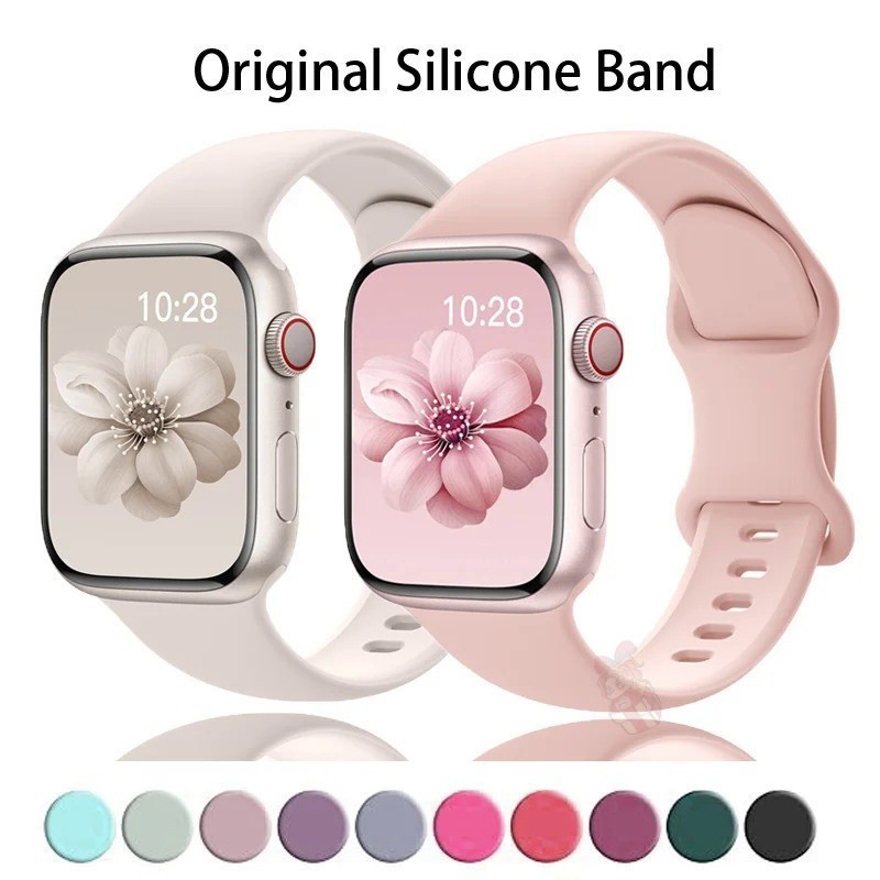 สายนาฬิกาข้อมือซิลิโคน อุปกรณ์เสริม สําหรับ Smart Watch Ultra 2 Ultra Series 9 8 7 6 SE 5 4 3 2 1 ขนาด 49 มม. 41 มม. 45 มม. 44 มม. 42 มม. 40 มม. 38 มม.