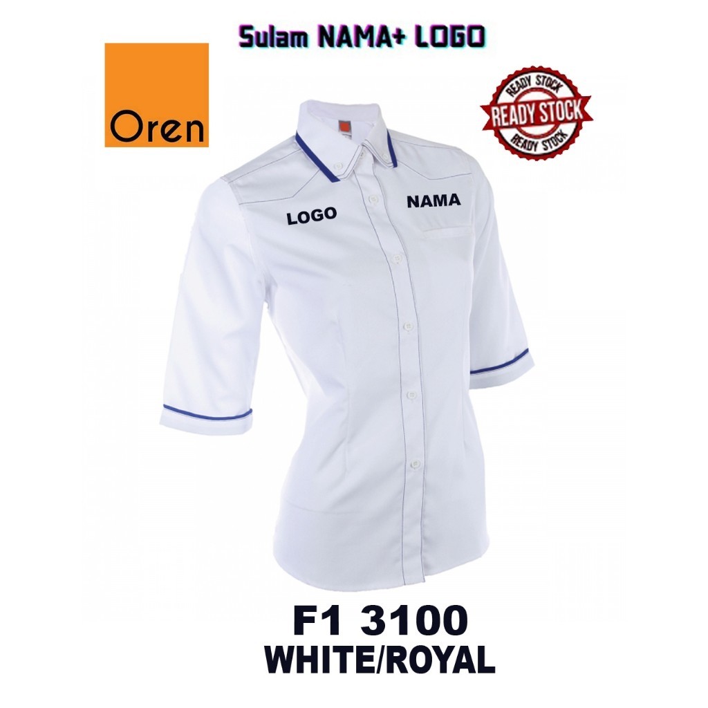 เสื้อผ้าสตรี CORPORATE WHTE/ROYAL THREE-SLEEVED F13100 ORN SPORT BRAND