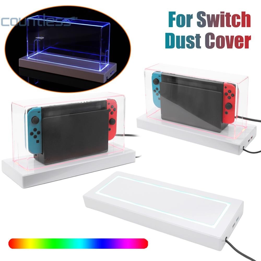 สําหรับ Nintendo Switch/Switch OLED Clear กล ่ องป ้ องกันอะคริลิคใสฝุ ่ น Anti-Dust Dock Case Anti-Scratch Dock Cover [countless.th ]