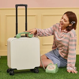 🔥ถูกที่สุด🔥กระเป๋าเดินทาง กระเป๋าเดินทางล้อลาก 18นิ้ว พร้อมตะขอ วัสดุABS+PC 8ล้อหมุน360องศา