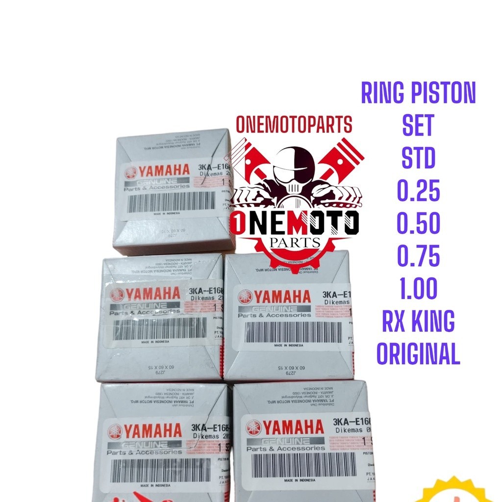 Orimoto - PISTON RING SET STANDARD PISTON RING STD O/S 0.25 O/S 0.50 O/S 0.75 O/S 1.00 RX KING YAMAH