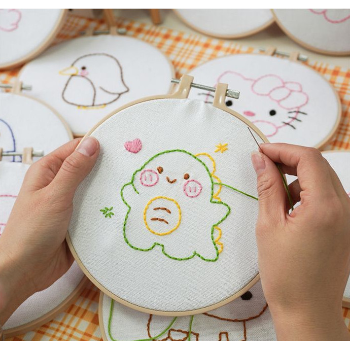 ชุดเย็บปักถักร้อยสำหรับเด็ก DIY เย็บปักถักร้อยสำหรับผู้เริ่มต้น,ตกแต่งบ้าน,ของเล่นเด็กผู้หญิง