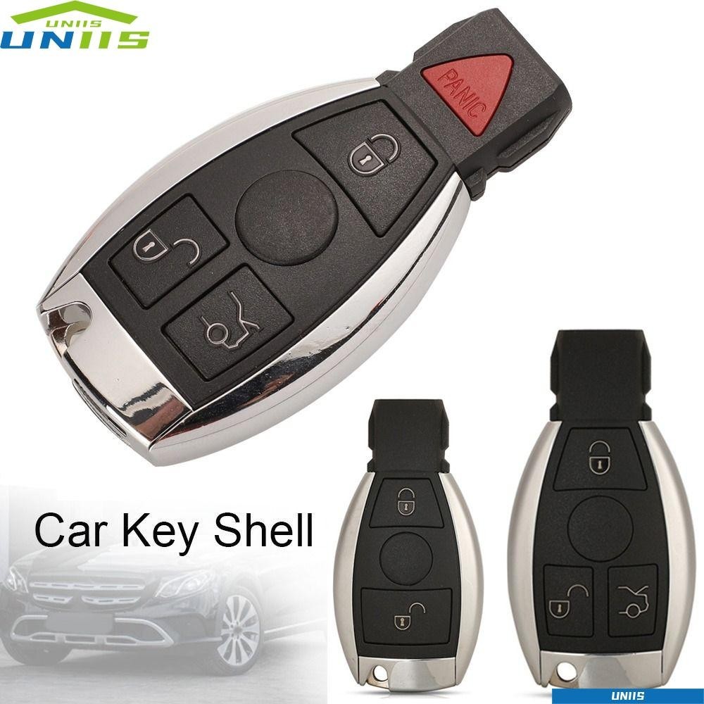Uniis Remote Key, 2/3/4 ปุ่ม BGA NEC กุญแจรถ,ทนทาน ABS Keyless Entry Key Shell สําหรับ Benz W203 W204 W205 W210 W211 W212 W221 W222 รถ