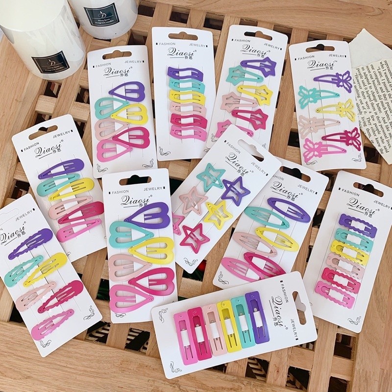 กิ๊บติดผมสไตล์เกาหลี สีพาสเทล 6 ชิ้น / เซต นักเรียน สาวน่ารัก เครื่องประดับผมสำหรับผู้หญิง พร้อมส่ง