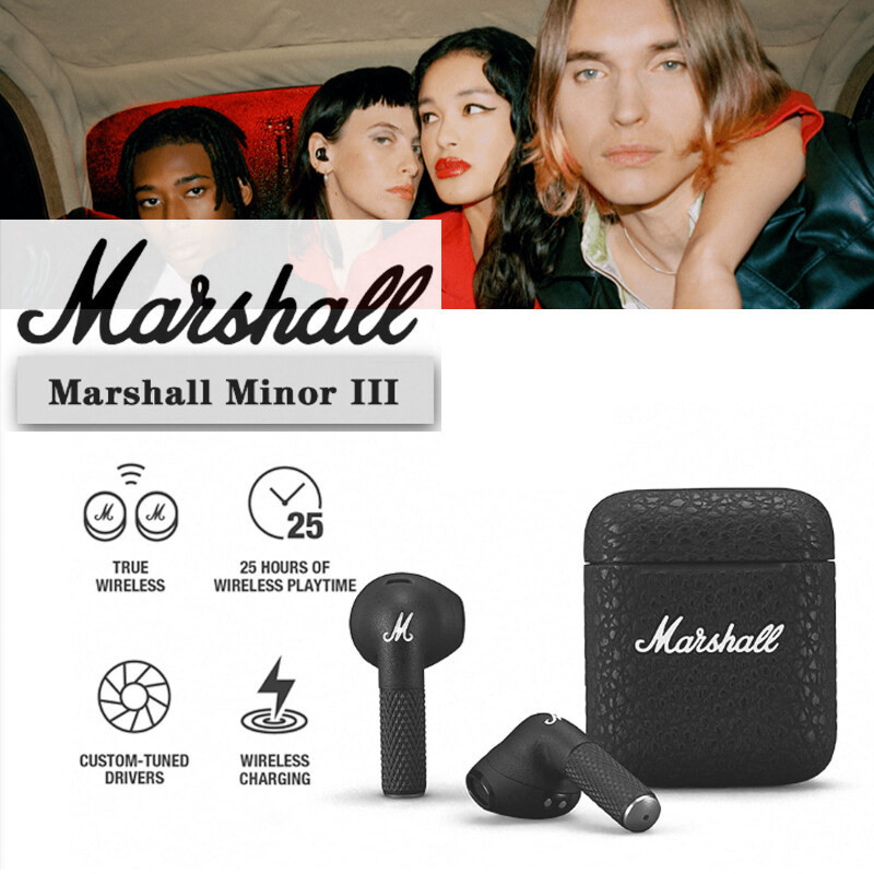 Marshall Minor III 3 / Mode II 2 / Motif ANC True หูฟังบลูทูธไร้สาย พร้อมไมโครโฟน In-Ear หูฟังกีฬา หูฟังอินเอียร์ไฮไฟเบส