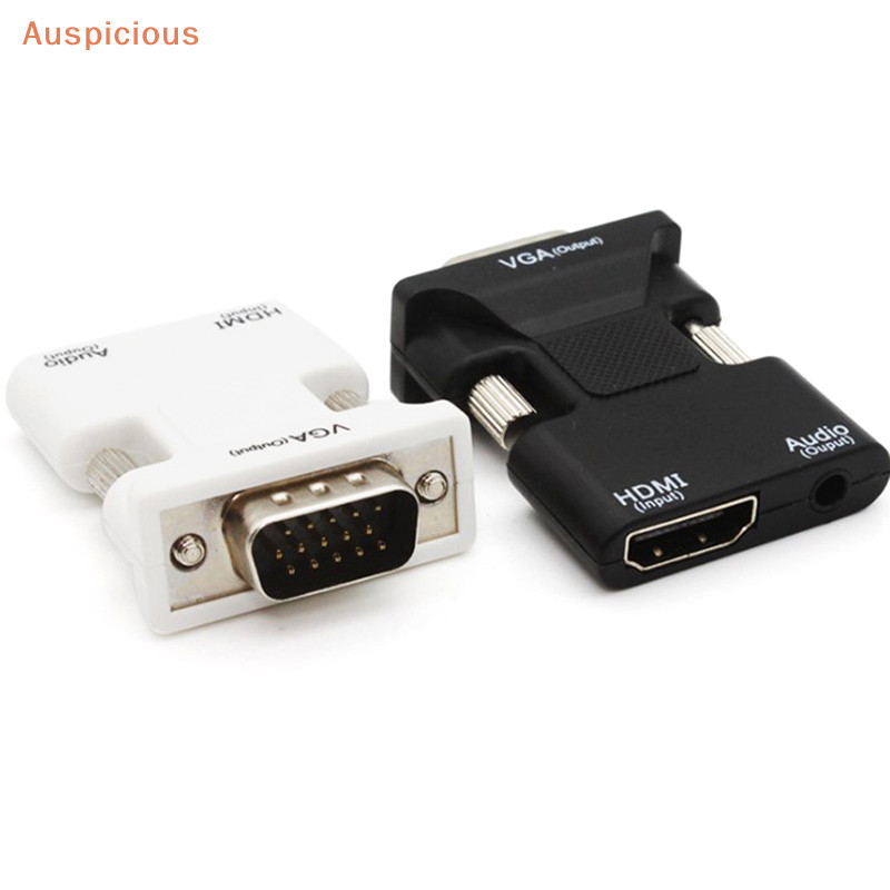 [ มงคล ] ตัวแปลง HDMI Female to VGA Male พร ้ อมอะแดปเตอร ์ เสียงรองรับเอาต ์ พุตสัญญาณ 1080P