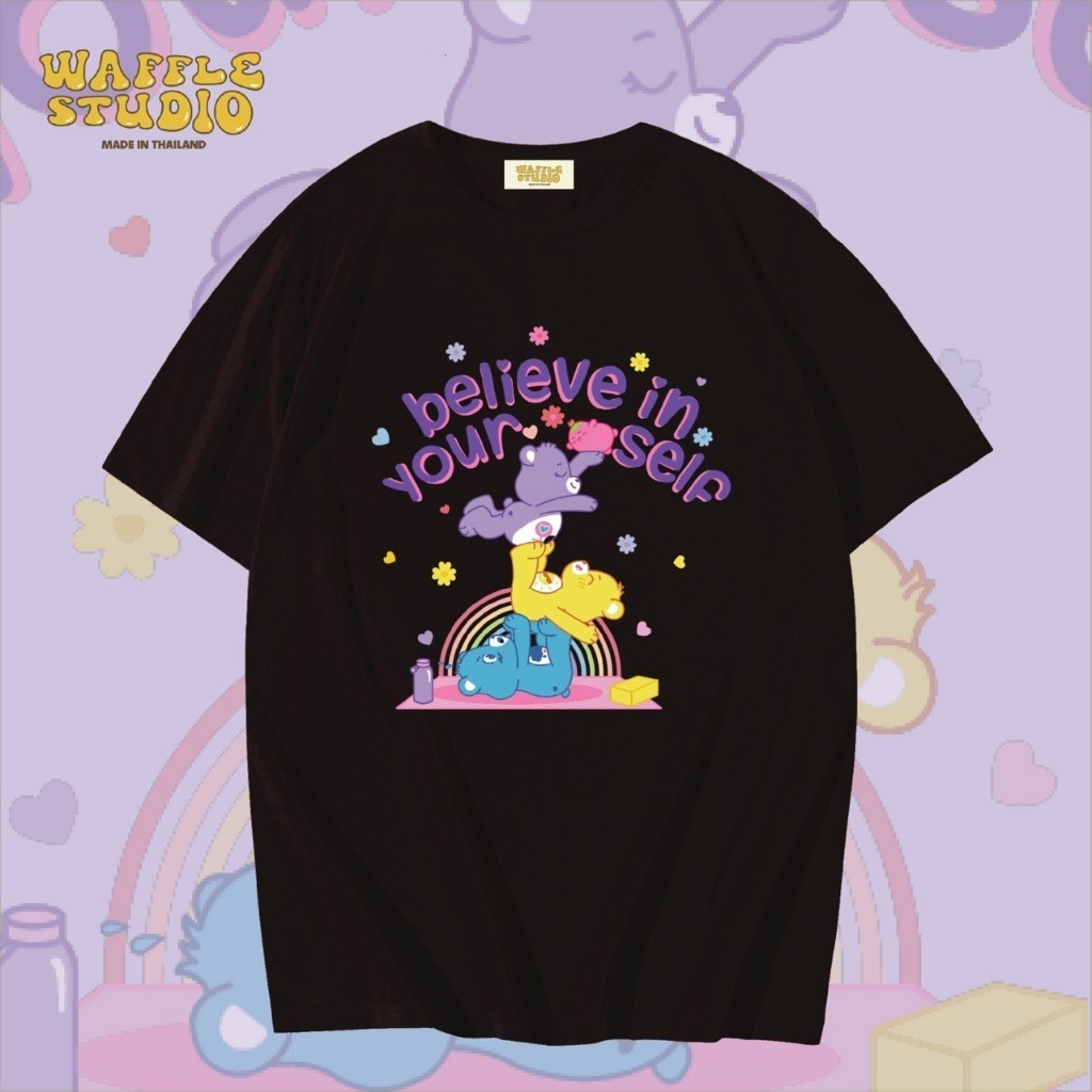 [  🔥 ] WS0024 เสื้อยืดโอเวอร์ไซส์ เสื้อยืดเกาหลี ผ้าคอตตอน100% เสื้อยืด Care Bear 100%cotton S-5XL