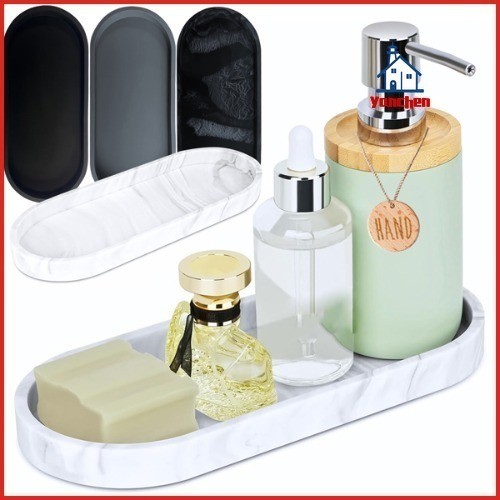 รูปไข่เคาน์เตอร์ซิลิโคนถาดซิลิโคนถาดแบนเคาน์เตอร์ตู้ทําสบู่ถาดน้ําหอมแชมพูตู้ทําสบู่ถาดเก็บอุปกรณ์ครัว