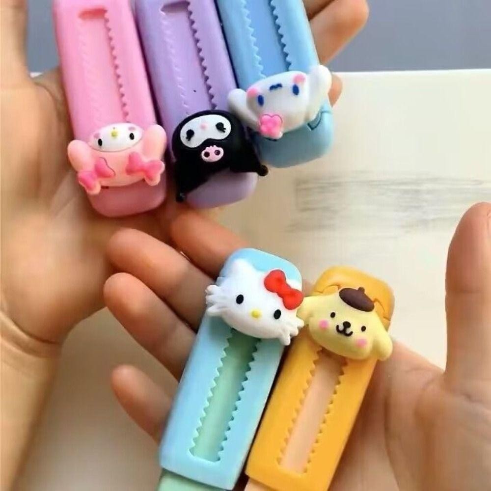 Kangnai ยางลบแบบกดดึง, ยางลบพลาสติกเครื่องเขียน, รางวัลของขวัญเรซินแบบยืดหดได้น่ารัก ยางลบ Cinnamoroll