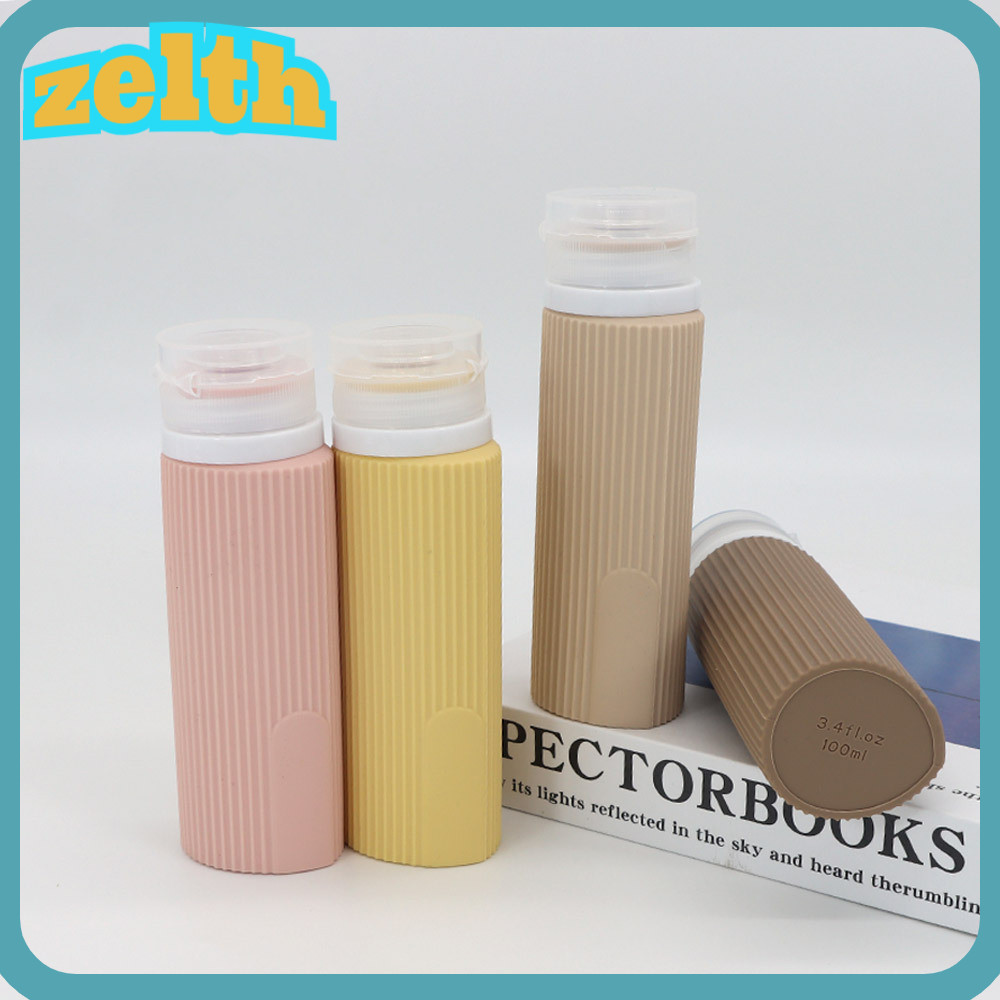 Zelth Travel Bottles, อุปกรณ ์ อาบน ้ ําซิลิโคน Emulsion Bottle, แบบพกพา 100ml แชมพูรีฟิล Sub-Bottling Travel