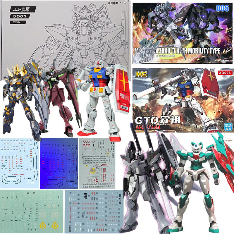 Xing Dong RX-78-2 GTO Gundam Windam Fighter 1/144 Zaku High Mobility Surface Type Shia HGUC Unicorn HG Banshee Sengoku Astray กรอบสีแดงประกอบรุ ่ น Z GOK โหลด Astray Calibarn