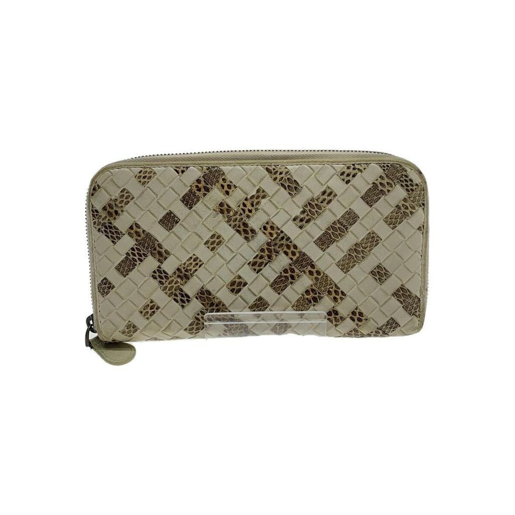 Bottega Veneta(โบเตก้า เวเนต้า) Long Wallet Intorechato Leather Mens Patterned all over Direct from Japan Secondhand