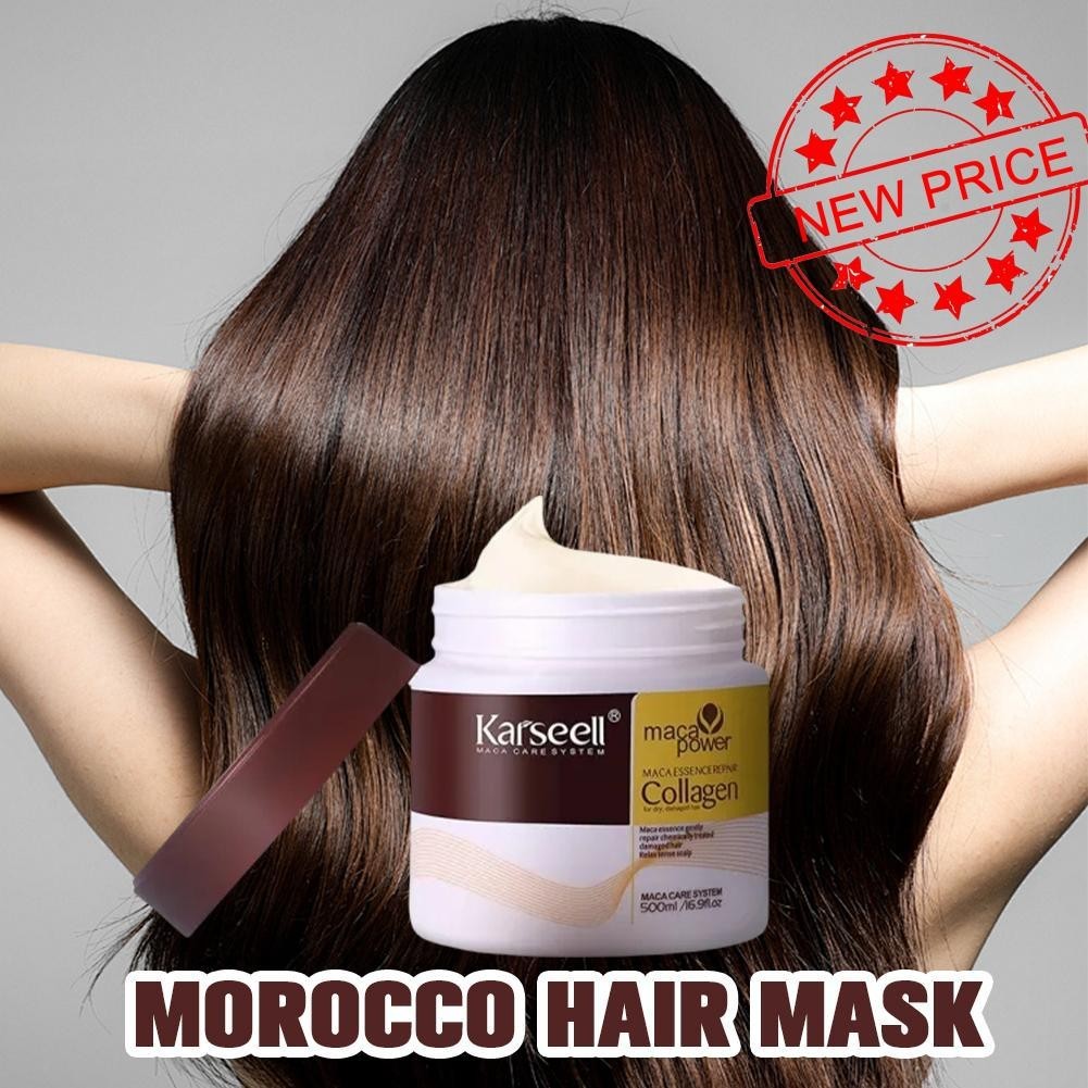 Karsell Collagen Hair Mask ใน Jar 500ml เพิ ่ มผมปรับปรุงความต ้ านทานของเส ้ นผมเช ่ น Dry, K2I0