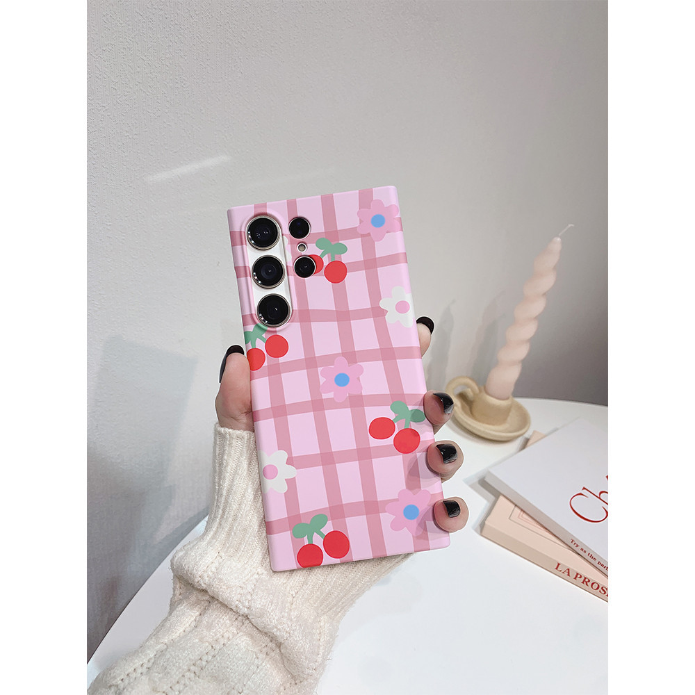 เชอร์รี่ฟิล์มเคสโทรศัพท์เหมาะสําหรับsamsung S21 S22 S24plus S23ultra S20FE S21FE A73 71 A54 A53 A52 A51 A50 A33 A34 A30 A23 A21S A14 A13 A04 A12 กรณี