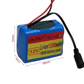 3s2p 12V 12800mah แบตเตอรี่ 18650 Li-ion 12.8 Ah แบตเตอรี่ชาร์จพร้อม BMS แบตเตอรี่ลิเธียมแพ็คป้องกัน Charger